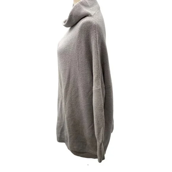 Free People Women's Large Light Grey Cowl Neck Cozy Pullover - Picture 4 of 6